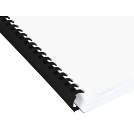 Q-connect Canutillo Redondo 18 mm Plástico Negro Capacidad 160 Hojas Caja 50 Unidades