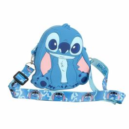 Cerdá Bolso de Mano Infantil con Diseño de Stitch de Silicona Color Azul. Dimensiones Compactas 13 x 14 x 3 cm. Edad Mínima Recomendada: 3 Años.
