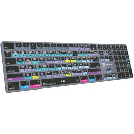 LogicKeyboard LKB-RESB-TM-UK Teclado DaVinci Resolve 18 Mac, Inalámbrico y Alámbrico Bluetooth, QWERTY Retroiluminado, Gris Titanio