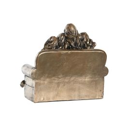 DKD Home Decor Figura Resina Rosa Blanco Dorado 2 Unidades 10.5 x 15.5 x 17 cm