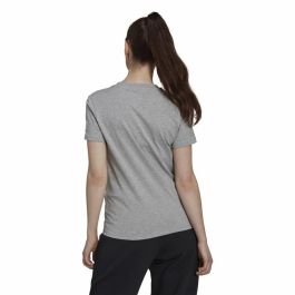 Camiseta de Manga Corta Mujer Adidas Essentials Logo Mujer Gris claro (L)