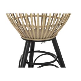 DKD Home Decor Macetero Balines Set de 2 Bambú Metal Natural 41 x 68 x 41 cm