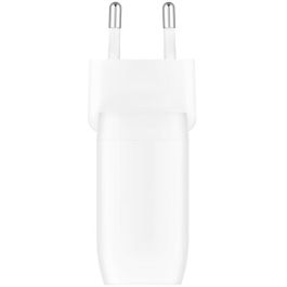 Belkin WCB010VFWH Cargador USB-C PD 3.1 PPS 60W Carga Rápida para iPhone y Galaxy, Blanco