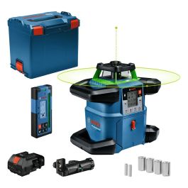 Bosch Professional 0601061V01 Láser rotatorio GRL 650 CHVG con baterías, celda receptora, soporte de montaje, en L-Boxx
