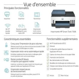 HP AUC0195908302520 Impresora multifunción a color Smart Tank 7306 con tanque de tinta HP AUC0195908302520 Impresora multifunción a color Smart Tank 7306 con tanque de tinta