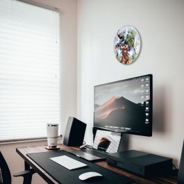 ERT GROUP Reloj de Pared Vengadores Avengers Brillante, Metal, Silencioso, 30.5cm con Pilas AA No Incluidas