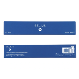 Belius Recambio Roller Azul 0,7 mm Punta Media Caja 3 Unidades Made in Germany