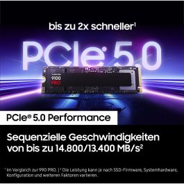 Samsung 9100 PRO MZ-VAP1T0 SSD Interno 1TB M.2 NVMe PCIe 5.0, hasta 14700 MB/s para PC/portátil