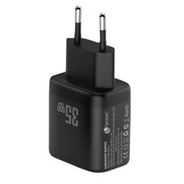 Leotec LECSPH35W2K cargador de dispositivo móvil Universal Negro Corriente alterna Carga rápida Interior Leotec LECSPH35W2K cargador de dispositivo móvil Universal Negro Corriente alterna Carga rápida Interior