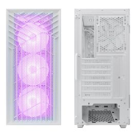 Coolbox Caja PC Gaming GA300 Grid Line con Iluminación ARGB y Panel Lateral de Cristal Templado