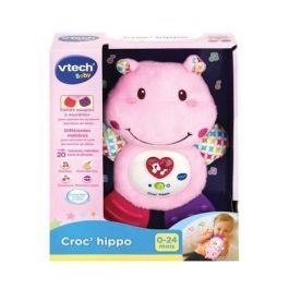Vtech Baby Croc'hippo Sonajero Musical Bebé Rosa: Juguete de Felpa con Luz y Melodías, Texturas y Mordedor para Dentición