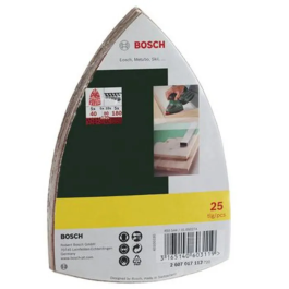 Bosch 25 Abrasivos de Velcro para Multi-lijadora, Grano 40-180
