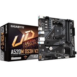 Gigabyte A520M DS3H V2 (rev. 1.0) Zócalo AM4 micro ATX Gigabyte A520M DS3H V2 (rev. 1.0) Zócalo AM4 micro ATX