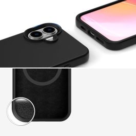 4smarts Funda de Silicona Negra para Apple iPhone 16 (6.1") Compatible con MagSafe, Referencia 541186