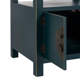 Mesita de Noche ORIENTE Azul Madera MDF 50 x 40 x 66 cm Mesita de Noche ORIENTE Azul Madera MDF 50 x 40 x 66 cm
