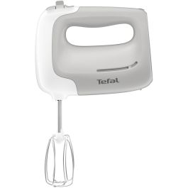 Tefal Prep'Mix HT450B Batidora de mano 450W, 5 velocidades, función turbo, blanca, incluye varillas y ganchos de amasar