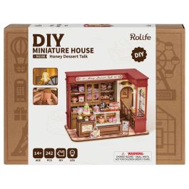 Rolife Maqueta DIY Honey Dessert Talk Pastelería Parisina con Luz LED - Kit de 242 Piezas