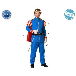 Disfraz Príncipe Azul con Capa para Hombre Adulto Talla XS-S - Personajes de Cuento Disfraz Príncipe Azul con Capa para Hombre Adulto Talla XS-S - Personajes de Cuento