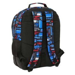 Safta Mochila Doble Hot Wheels Adaptable a Carro con Cantoneras 420x320x150 mm Safta Mochila Doble Hot Wheels Adaptable a Carro con Cantoneras 420x320x150 mm