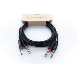 Cordial Cable De Audio Doble Mono Jacks 6 M