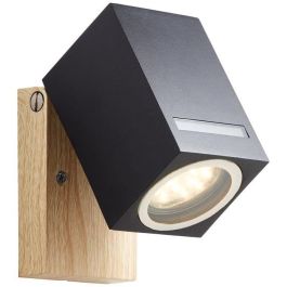 BRILLIANT - GALENI Aplique de exterior - negro/color natural - metal/vidrio GU10 1x20W Precio: 39.95000009. SKU: B1BR3XCZQ6