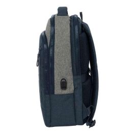 Mochila para Portátil Kappa Dark Navi Gris Azul marino 29 x 44 x 15 cm Mochila para Portátil Kappa Dark Navi Gris Azul marino 29 x 44 x 15 cm