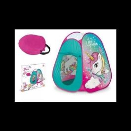 Mondo Tienda emergente Unicornio para Niños, Interior/Exterior, Fibra Vidrio, Poliéster, Decoración Doble Cara, 85x83x100cm, Incluye Bolsa