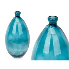 Botella de Vidrio Turquesa Giftdecor 17x30x17 cm (4 Unidades) Botella de Vidrio Turquesa Giftdecor 17x30x17 cm (4 Unidades)
