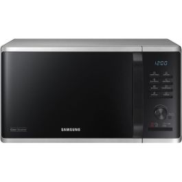 Samsung MS23K3555ES Microondas SOLO 23L, 800W, Plata y Negro, 20 Programas, Cavidad Cerámica, Desodorización, Bloqueo Infantil