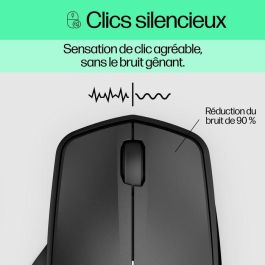 HP 280 Ratón Inalámbrico Silencioso Ergonómico, Batería 18 Meses, Tecnología Óptica Azul Multisuperficie