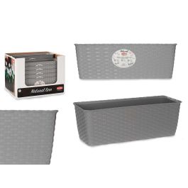 Jardinera Natural Reser Agua 40Cm Gris Stefanplast (12 Unidades) Precio: 58.90000006. SKU: B1DJS32KA9