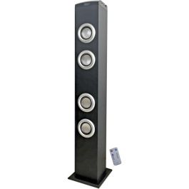 Inovalley HP41-BTH Torre de sonido Bluetooth negra con Radio FM, USB, Micro SD y AUX-IN. Potencia de 60W y control remoto