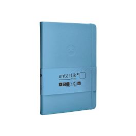 Cuaderno Con Gomilla Antartik Notes Tapa Dura A5 Hojas Lisas Azul Claro 100 Hojas 80 gr Fsc