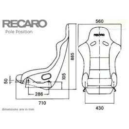 Recaro REC070.98.0193 Asiento Pole Position FIA Homologado GRP Velour Rojo con Cabezal Integrado Soporte Lateral Óptimo Piloto & Copiloto