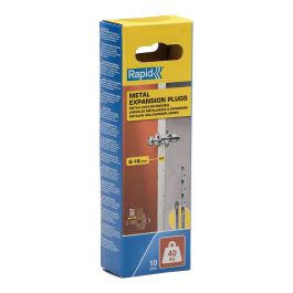 Rapid Taco de expansión metálico Ø11x37 tornillo m5x48, resistencia 40 kg, para pladur, yeso y paredes huecas, bolsa 10 unid Rapid Taco de expansión metálico Ø11x37 tornillo m5x48, resistencia 40 kg, para pladur, yeso y paredes huecas, bolsa 10 unid