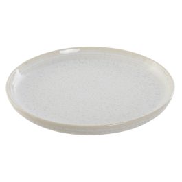 DKD Home Decor Plato Horeca Blanco Gres Esmaltado 21 x 2 x 21 cm (6 Unidades) Apto Horno Microondas Lavavajillas