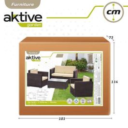 Conjunto de sofá (128x72 cm) + 2 sillones (71x72 cm) + mesa (80x50x32 cm) aktive Conjunto de sofá (128x72 cm) + 2 sillones (71x72 cm) + mesa (80x50x32 cm) aktive