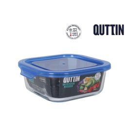 Fiambrera cuadrada con tapa azul 16x16 cm - Quttin (6 Unidades) Precio: 15.49999957. SKU: S2213585