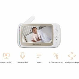 Motorola Baby VM85 Videoteléfono Conectado para Bebés con Audio Bidireccional, Detección de Movimiento y Sonido, Visión Nocturna