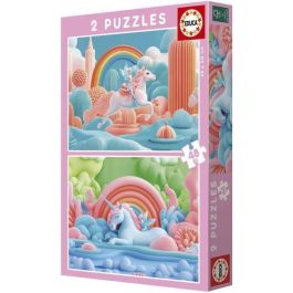 Educa Puzzle Infantil 2x48 piezas temático de Unicornios Mágicos, apto para Niños a partir de 4 años, para Juego Individual, Material de Cartón de Alta Calidad