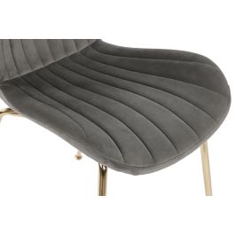 DKD Home Decor Silla Glam Gris Claro Dorado 49 x 84 x 54 cm (2 Unidades)