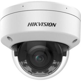 Hikvision Cámara IP domo 4MP Smart Hybrid Light ColorVu 2.8mm WDR IK10 IP67 Audio Alarma Luz Híbrida 30m