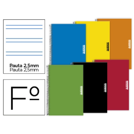 Papercop Cuaderno Espiral Folio Tapa Extradura 80 Hojas Pauta 5 2,5 mm 70 gr Colores Surtidos Precio: 13.50000025. SKU: B13KYLV9RZ