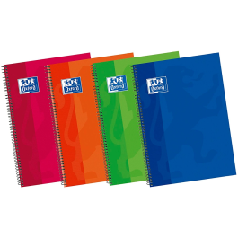 Oxford Cuaderno Espiral Classic Write&Erase 80 Hojas 4º Papel 90gr Tapa Extradura Pizarra Interior C-Surtidos