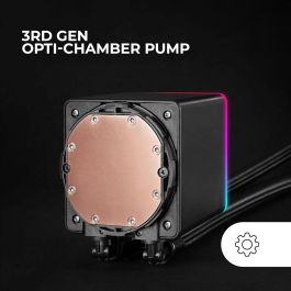 Mars Gaming ML-VISIONPRO360 Refrigeración Líquida AIO 360mm, Pantalla IPS 4", ARGB, TDP 600W Intel/AMD, Negro