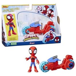 Hasbro Figura de Acción Spidey con Motocicleta, Juguete Preescolar Marvel Spidey y Sus Increíbles Amigos, 3+ Años