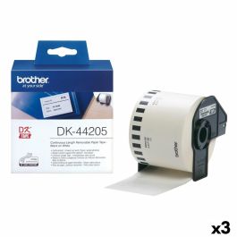 Etiquetas para Impresora Brother DK-44205 62 mm x 30,48 m Negro/Blanco (3 Unidades) Precio: 67.69000029. SKU: B127MA3PNC