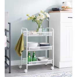 Inde Carrito Auxiliar Confortime de 3 Niveles con Ruedas, 58.7 cm Largo x 26.7 cm Ancho x 7.5 cm Alto (4 Unidades)