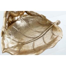 DKD Home Decor Figura Decorativa Colonial Dorada de Resina con Diseño Mono Hoja - 20.4x14.8x23 cm, 0.58 kg