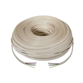 Aisens A143-0321 Bobina de Cable de Teléfono 4 hilos 100m Beige